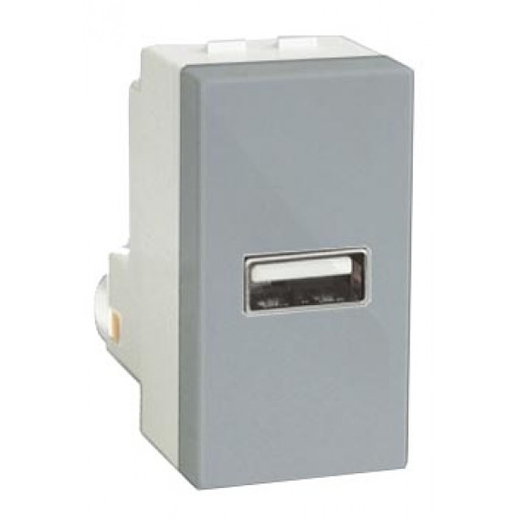 Módulo Entrada USB - RECTA PRATA SATIN FOSCO Módulo Entrada USB - RECTA PRATA SATIN FOSCO